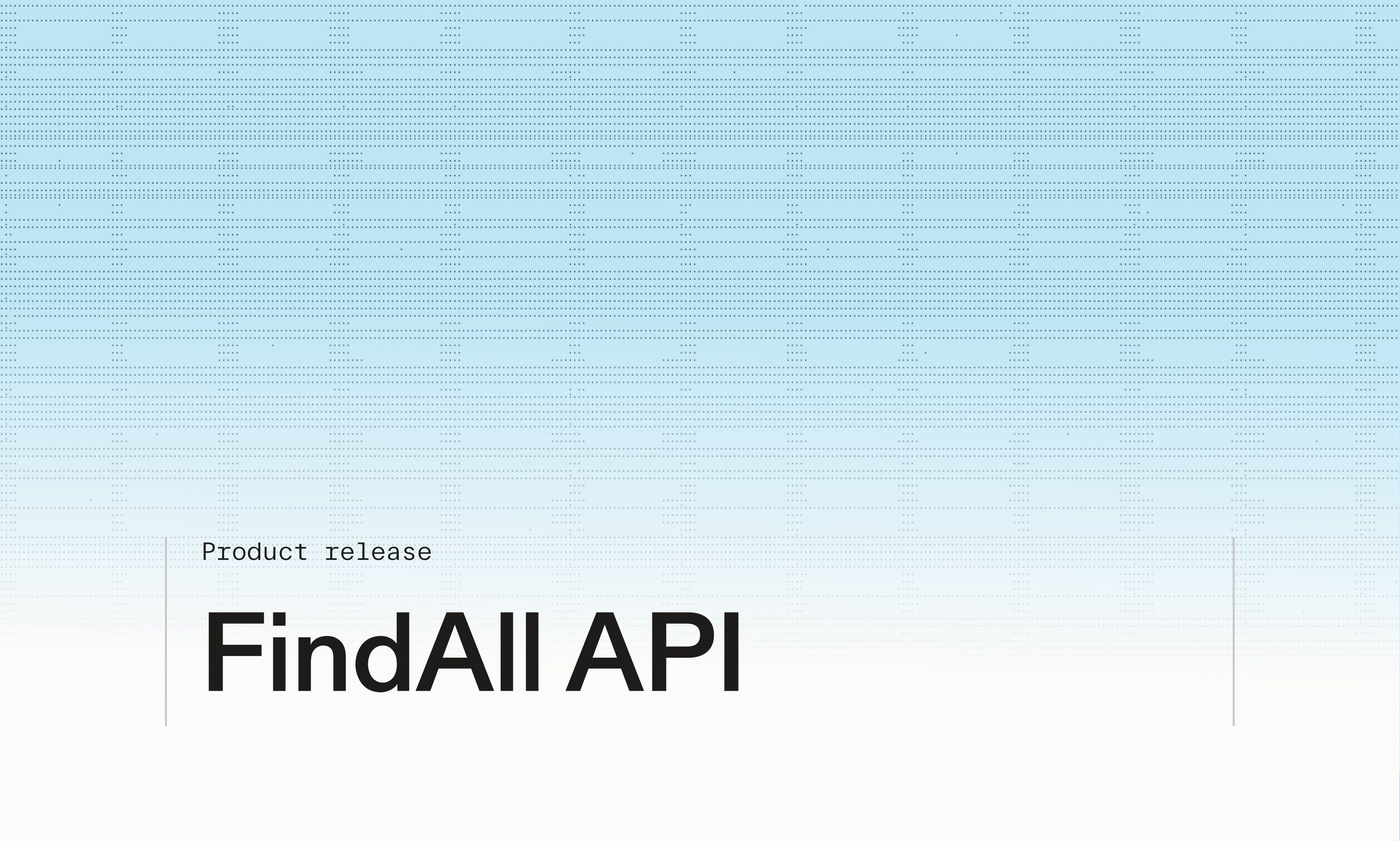 FindAll API - Product Release